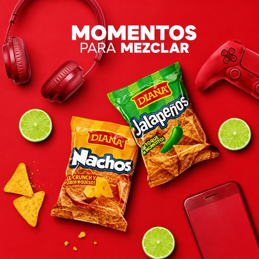 Bolsas de nachos de queso y jalapeño